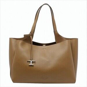 Tods Textured Leather Structured Shoulder Bag With Smooth Finish - NWT